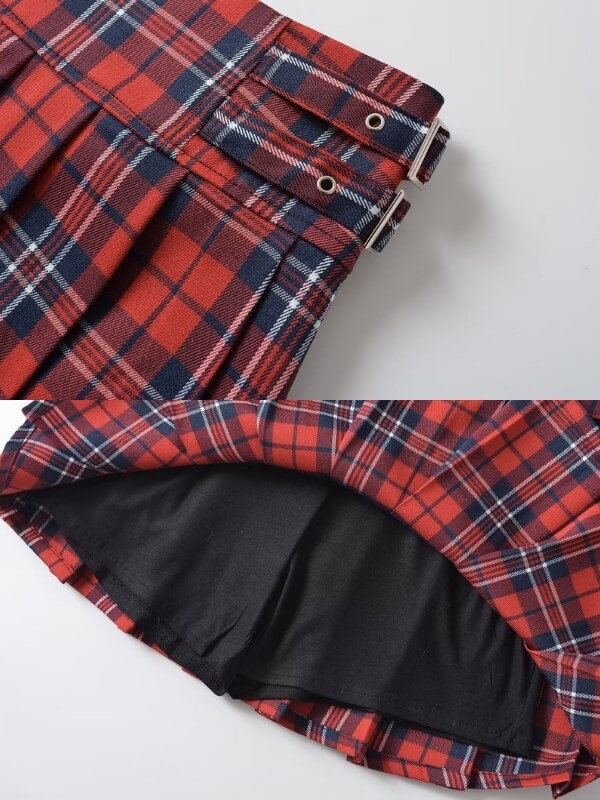 Vintage plaid mini skirt