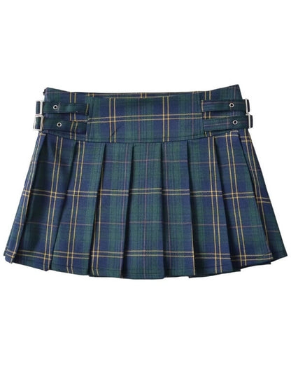 Vintage plaid mini skirt