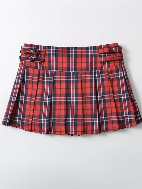 Vintage plaid mini skirt