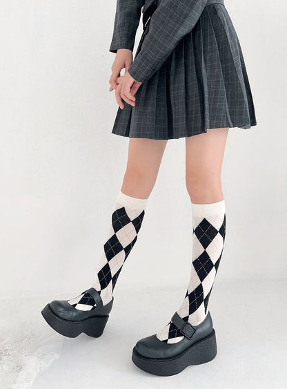 Sexy Vintage school girl diamond stockings