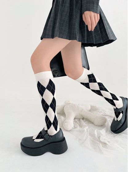 Sexy Vintage school girl diamond stockings