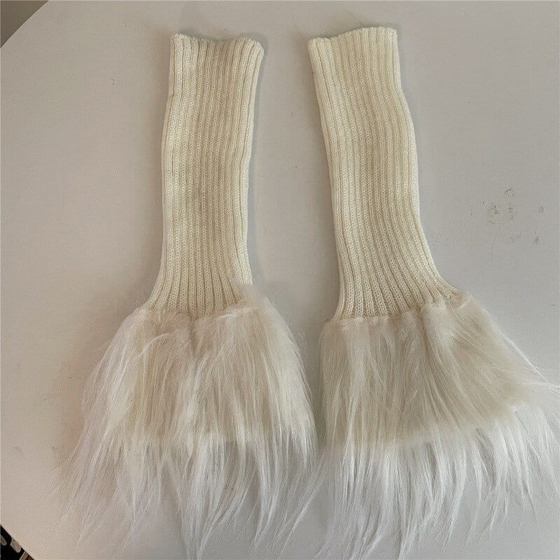 Sexy furry leg warmers