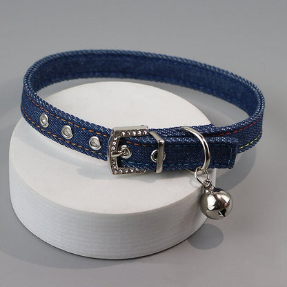 Y2k bell denim choker