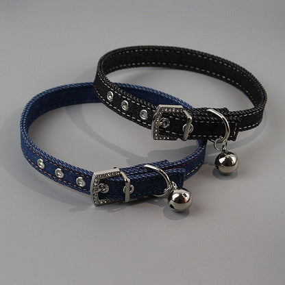 Y2k bell denim choker