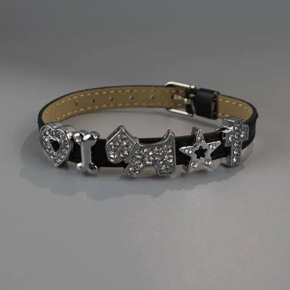 Y2k bestie puppy paw glittering bracelet