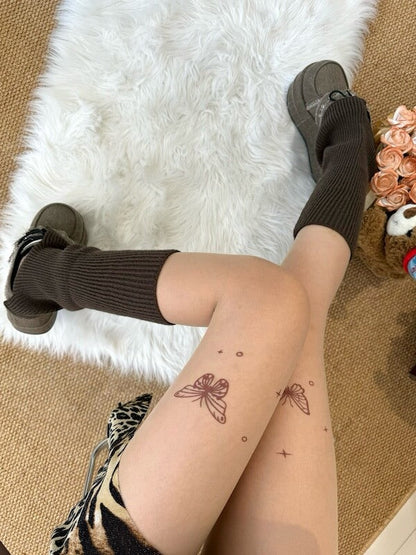 Sexy butterfly tattoo tights