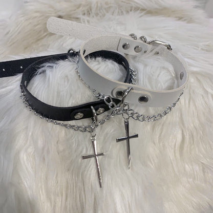 Sexy cross chain choker