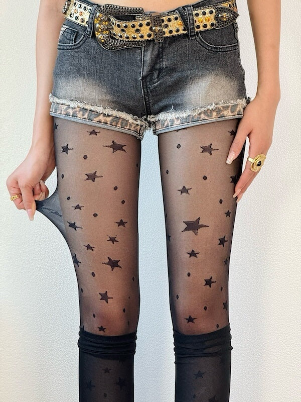 New Fashion retro star polka dot tights