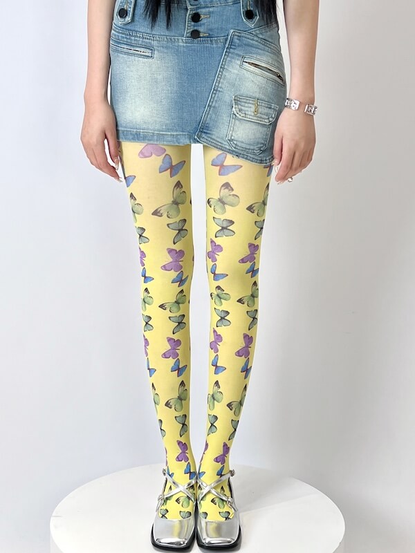 New Fashion subculture butterfly print tights