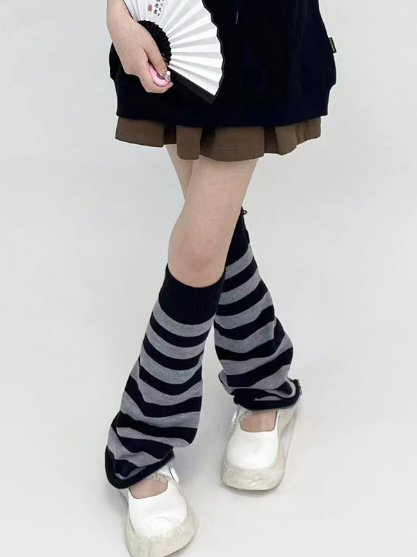 Urban Flared Striped Leg Warmers Accessories-Homeunderwear