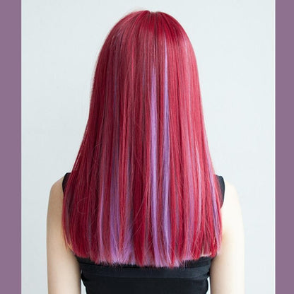 Free Shipping For Hivava Red Purple Long Straight Wig