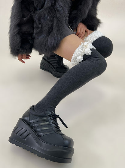 Leisure Fashion Keep Warm With Hairball Stockings Accessories-Homeunderwear