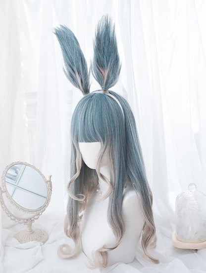 Free Shipping For Hivava Pastel Mixed Color Lolita long Curl Wig