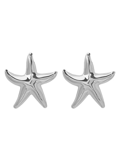 Geometric Star Shape Drop Earrings