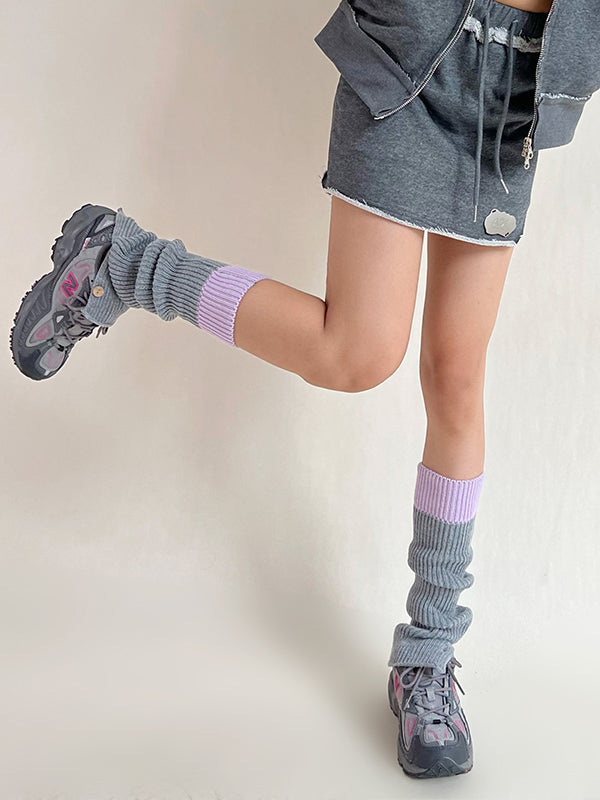 New Fashion Leisure Fashion Flared Contrast Color Leg Warmers Accessories-Homeundewear