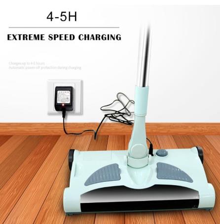 Free Shipping ForStainless Steel Hand Push Sweepers Wireles Sweeping Machine Broom Dustpan Household Cleaning Sweeper Electric mop