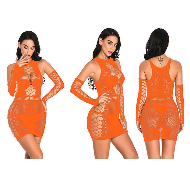 Lace See Through Cutout Bodycon Mini Dress