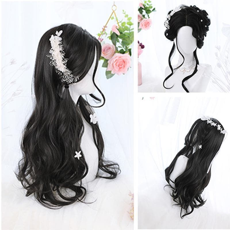 Free Shipping For Hivava Lolita Black Mid Length Curly Wig