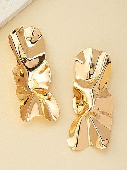 Geometric Solid Color Pierced Earrings Earrings Accessories