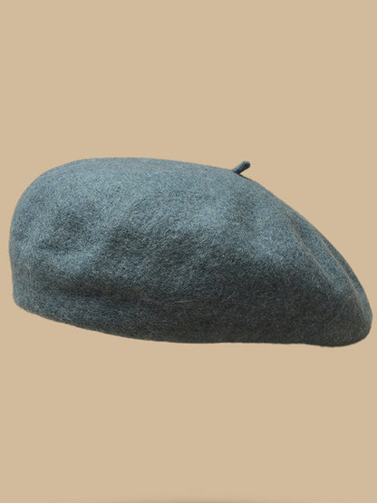 Simple Wool Solid Color Beret Hat-Homeunderwear