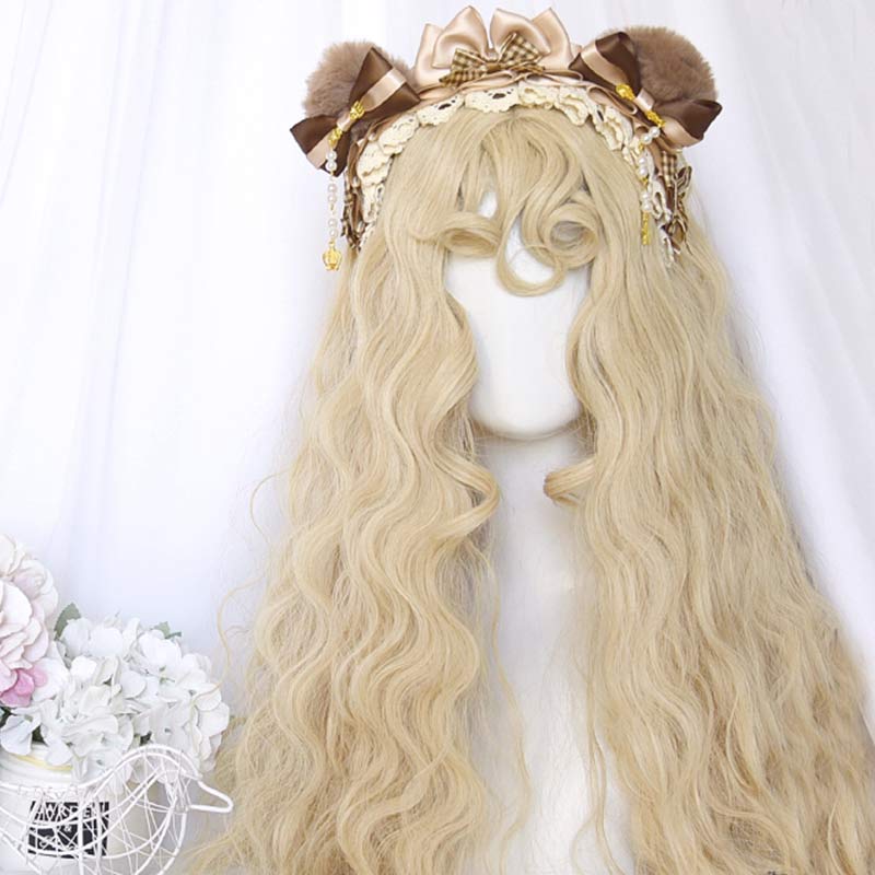 Free Shipping For Hivava Sweet Long Curly Wig With Curly Bangs