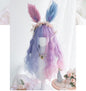 Free Shipping For Hivava Purple-Pink Lolita Bunny Bonnie Long Curl Wig