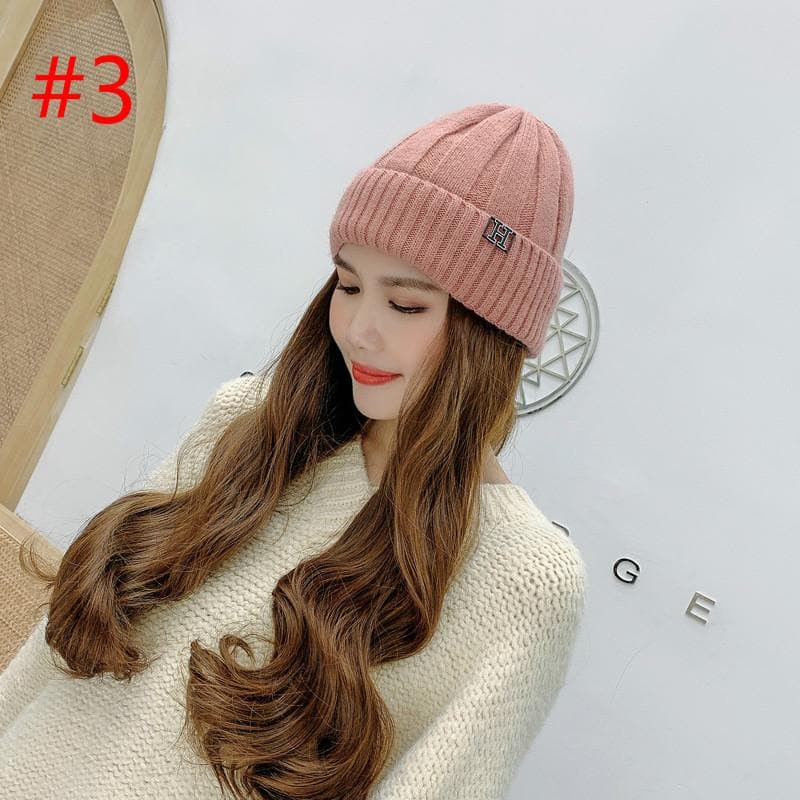 Free Shipping For Hivava Fashion Knitting Hat With Removable Long Curly Wig