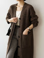 Casual Loose Long Sleeves Solid Color Cardigan Tops-Homeunderwear