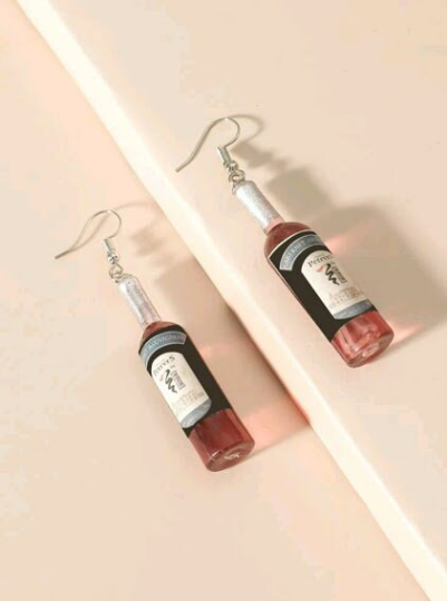 Free Shipping For Wine Bottle Charm Drop Earrings