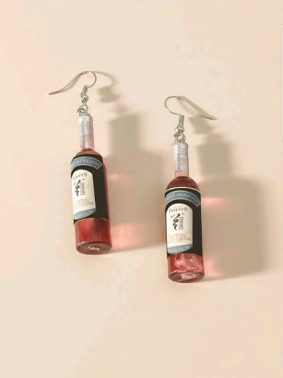 Free Shipping For Wine Bottle Charm Drop Earrings