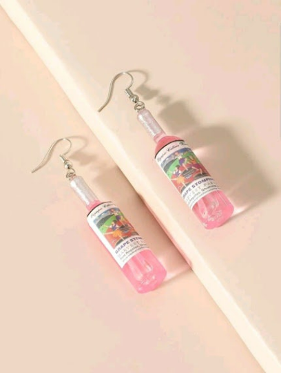 Free Shipping For Wine Bottle Charm Drop Earrings