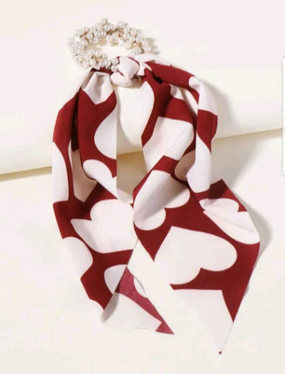 Free Shipping For Pearl Scrunchy Print Scarf