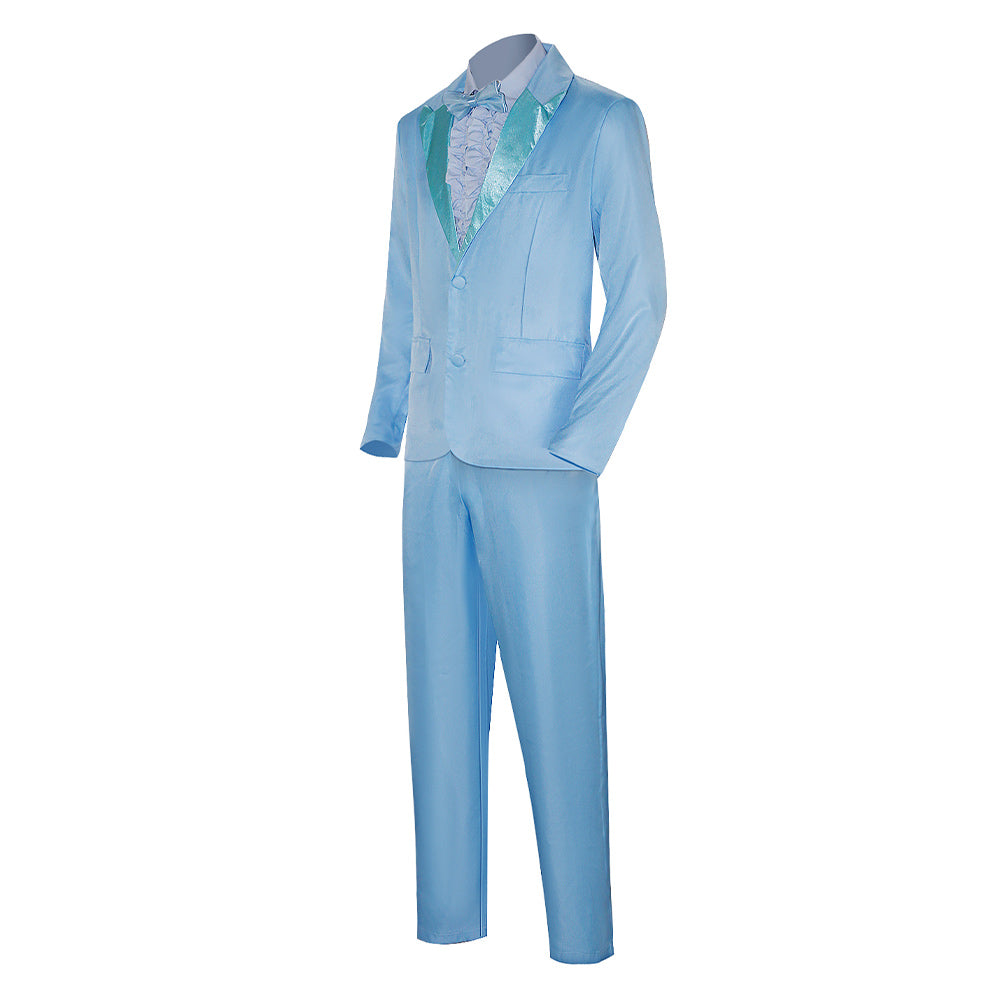 Free Shipping For_umb and Dumber Movie Harry Dunne Blue Suit Party Carnival Halloween Cosplay Costume