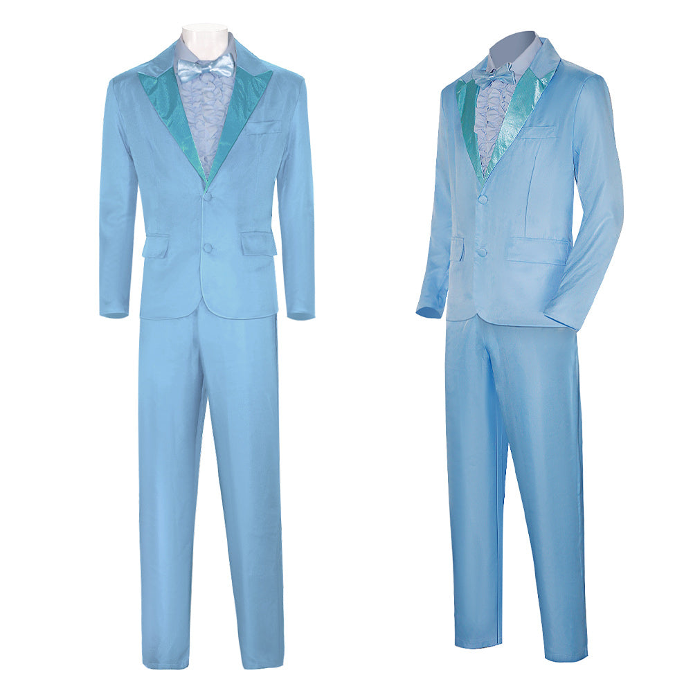 Free Shipping For_umb and Dumber Movie Harry Dunne Blue Suit Party Carnival Halloween Cosplay Costume