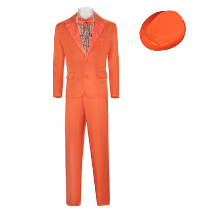 Free Shipping For_umb and Dumber Movie Lloyd Christmas Orange Suit Party Carnival Halloween Cosplay Costume