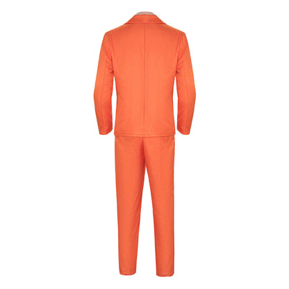 Free Shipping For_umb and Dumber Movie Lloyd Christmas Orange Suit Party Carnival Halloween Cosplay Costume