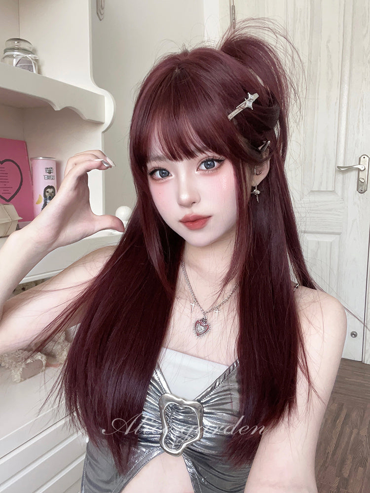 Free Shipping For Hivava Casual Series Cherry Red Straight Wig