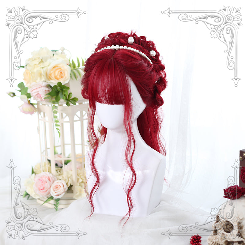 Free Shipping For Hivava Harajuku Red Long Curly Wig