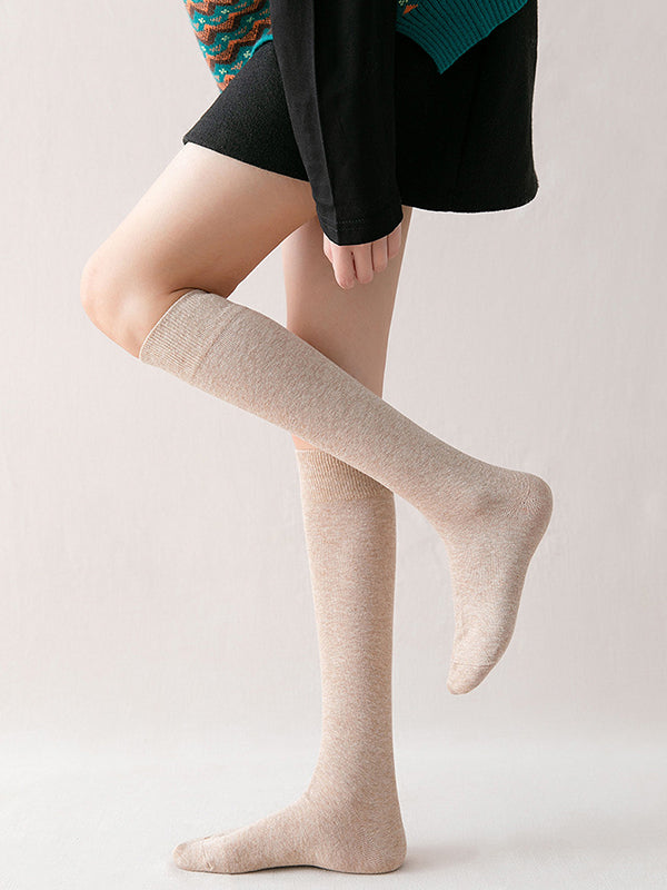 New Fashion Casual Keep Warm Solid Color Socks Accessories-Homeundewear