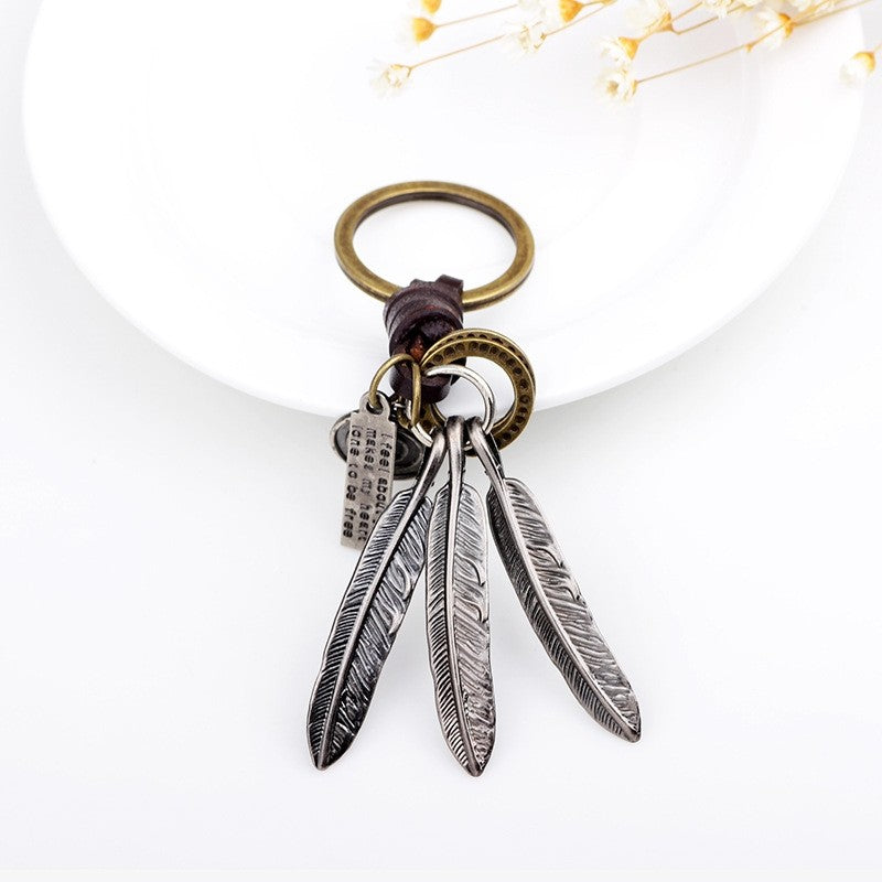 Fashion Alloy Leaves Key Chain