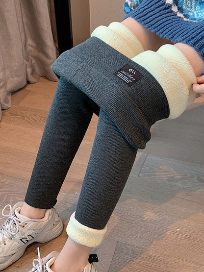 Simple Velvet Solid Color Leggings