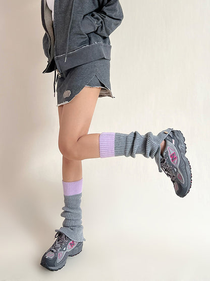 New Fashion Leisure Fashion Flared Contrast Color Leg Warmers Accessories-Homeundewear