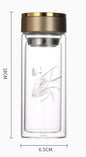 Free Shipping ForDouble-layer glass with customized logo and large capacity straight water cup