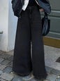 Vintage Black Wash Wide Leg Flare Boyfriend Jeans