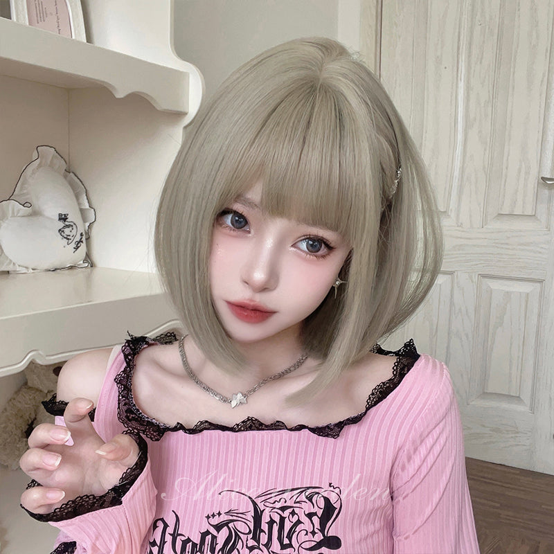 Free Shipping For Hivava Casual Series Short Ash Silver Bob Wig