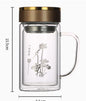 Free Shipping ForDouble-layer glass with customized logo and large capacity straight water cup