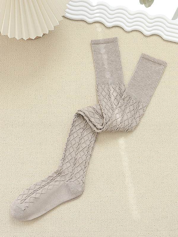 Casual Skinny Split-Joint Solid Color Stockings Accessories-Homeunderwear