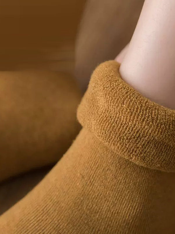 New Fashion Casual Solid Skinny Sweat-Absorbing Keep Warm Solid Color Socks Accessories-Homeundewear