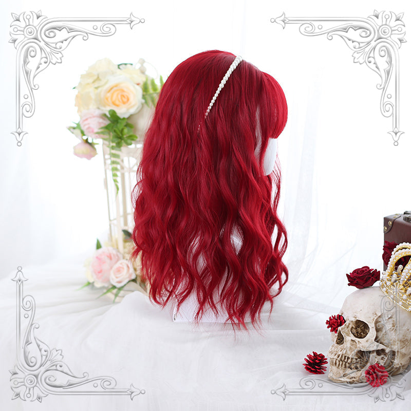 Free Shipping For Hivava Harajuku Red Long Curly Wig