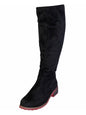 Faux Suede Knee High Riding Boots For Women